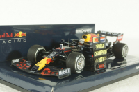 Red Bull Racing Honda RB16B - Max Verstappen – Winner Abu Dhabi GP 2021 W/Pitboard – WC 2021, 410212333, Minichamps 1:43