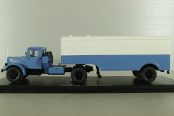 Маз-200В с п/прицепом Маз-5217 голуб/белый, SSM7018, SSM 1:43
