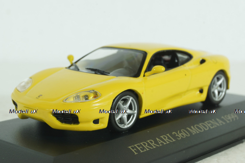 Ferrari 360 Modena Coupe 1999, Yellow, IXO 1:43