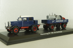 Hanomag ST 100 with trailer, blue, 02894, Schuco 1:43