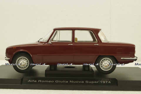 Alfa Romeo Giulia Nuova Super 1974, darkred, MCG18308, MCG 1:18