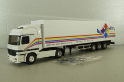 Mercedes Actros MP1 1848 with semi trailer Sales master trucks 1996, white, 112319, Eligor 1:43