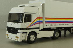 Mercedes Actros MP1 1848 with semi trailer Sales master trucks 1996, white, 112319, Eligor 1:43