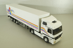 Mercedes Actros MP1 1848 with semi trailer Sales master trucks 1996, white, 112319, Eligor 1:43
