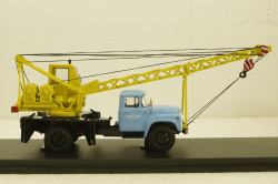 Зил-130 АК-75 (130) Автокран , желтый/голубой, SSM1098, SSM 1:43