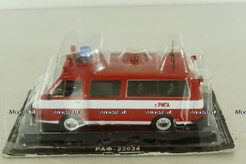 РАФ-22034 пожарный Автомобиль на Службе №12, 1:43