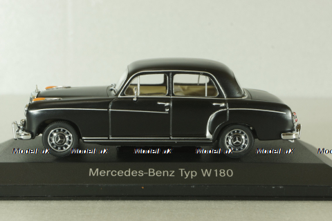 Mercedes 220 S Ponton  (W180) 1956, matt black, B66040403, Minichamps 1:43