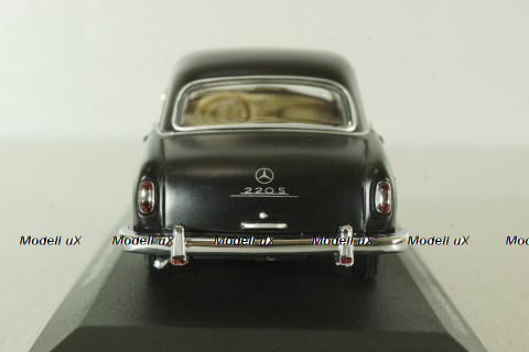 Mercedes 220 S Ponton  (W180) 1956, matt black, B66040403, Minichamps 1:43