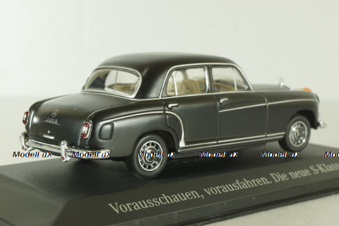 Mercedes 220 S Ponton  (W180) 1956, matt black, B66040403, Minichamps 1:43