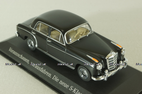 Mercedes 220 S Ponton  (W180) 1956, matt black, B66040403, Minichamps 1:43
