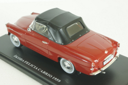 Skoda Felicia Cabrio, 1959, red, Hachette 1:24 Без Журнала блист вскрыт
