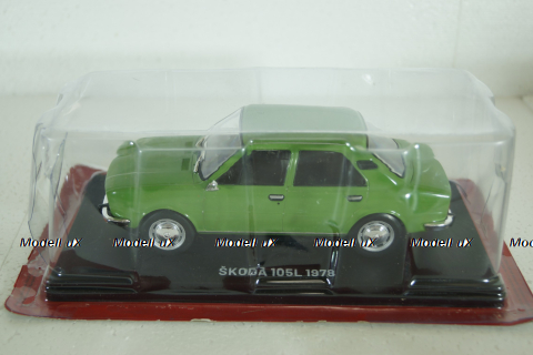 Skoda 105 L, 1978, green, Hachette 1:24 Выпуск №37 С журналом!