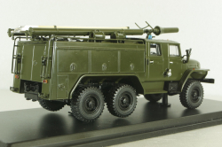 АЦ-40(43202)ПМ-102Б пожарная автоцистерна на шасси Урал-43202, хаки, SSM1233, SSM 1:43