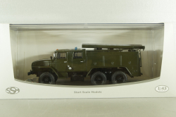 АЦ-40(43202)ПМ-102Б пожарная автоцистерна на шасси Урал-43202, хаки, SSM1233, SSM 1:43
