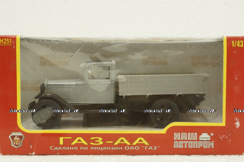 Газ-АА бортовой серый, Н251, Наш Автопром 1:43