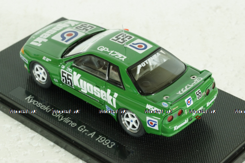 Nissan Skyline (R32) No.55, Gr.A 1993, green, 44158, Ebbro 1:43