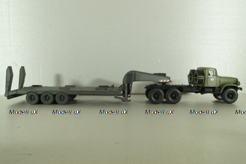 ЧМЗАП-9990 п/прицеп-тяжеловоз, серый, Modellux 1:43