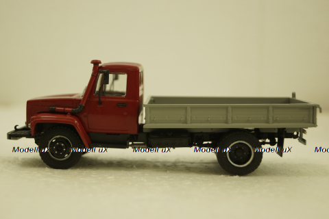 Газ-3307, бортовой с лебедкой, красный, (Конверсия), АвтоИстория 1:43