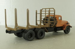 Краз-219Б лесовоз, оранжевый, с бревнами Modellux 1:43