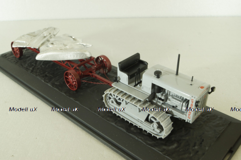 Сталинец-65 трактор, 1937, серый с прицепом, Model43 1:43