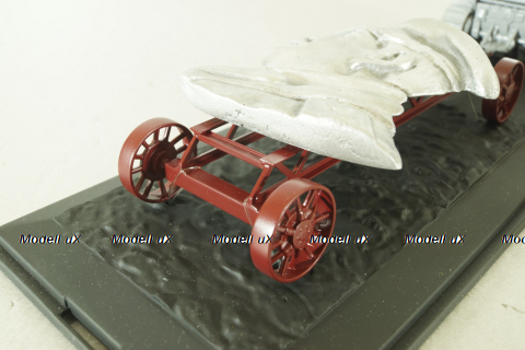 Сталинец-65 трактор, 1937, серый с прицепом, Model43 1:43