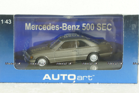 Mercedes 500 SEC Coupe (C126), antracite grey metallic, 56213, AutoArt 1:43