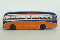 Burlingham Seagull, orange/blue,  Kultovni Autobusy Minule Ery 1:72