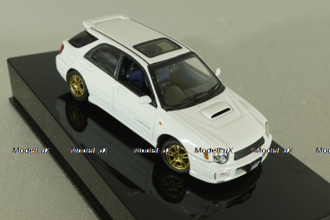 Subaru Impreza WRX Wagon STI 2001, white, 58633, AutoArt 1:43