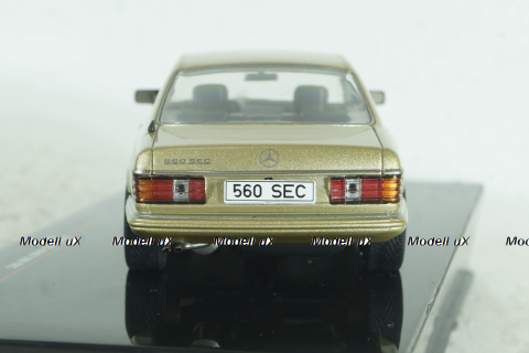 Mercedes 560 SEC Coupe (C126) 1981 golden, CLC537, IXO 1:43  