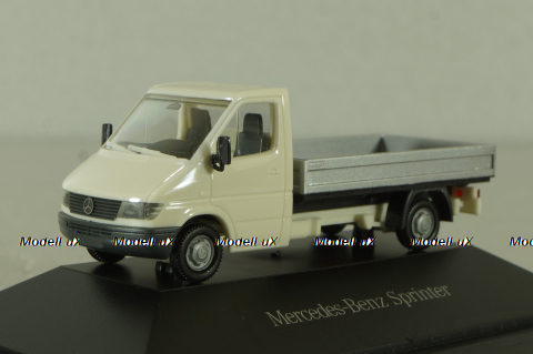 Mercedes Sprinter truck (W901) 1995, white/grey, B66000031, Herpa 1:87