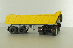 МАЗ-6422 (ранний) с п/прицепом самосвалом МАЗ-9506-20  1990, серый/желтый, Автоистория 1:43