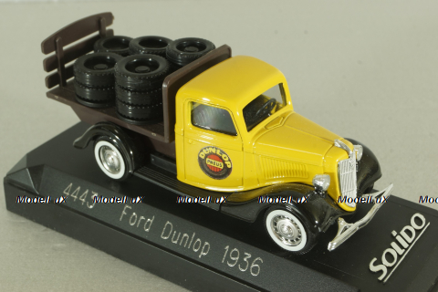 Ford V8 Dunlop 1936, yellow, Solido 1:43