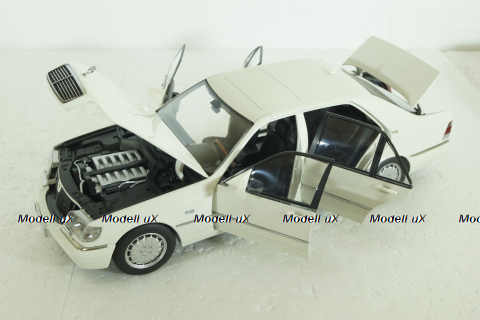 Mercedes S600 (W140), 1994 white, MM140WT, Mission Model 1:18