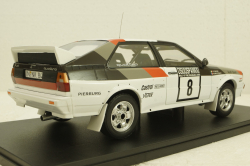 Audi quattro, No.8, Rallye WM, 1000 Lakes Rally, M.Mouton/F.Pons, 1982, RMC094C, IXO 1:18