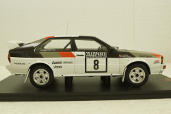 Audi quattro, No.8, Rallye WM, 1000 Lakes Rally, M.Mouton/F.Pons, 1982, RMC094C, IXO 1:18