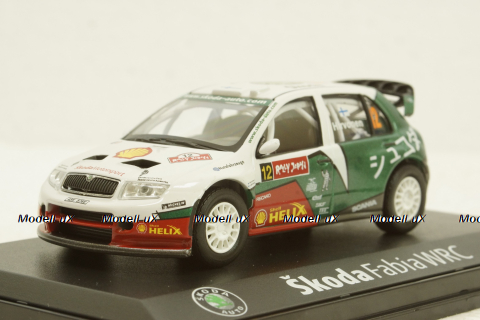 Skoda Fabia WRC Evo II , Rallye Japan 2005,  #12 Mikko Hirvonen, 143XAB601TF, Abrex 1:43