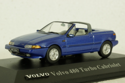 Volvo 480 Turbo Cabriolet 1990 blue, AVC023, Atlas Volvo Collection, 1:43