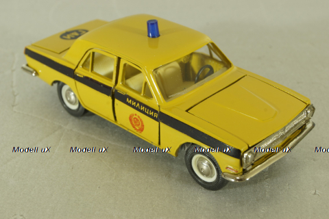 Газ-24 Волга Такси, желтая, октябрь 2003г., Агат 1:43