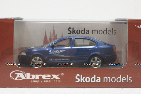 Skoda Octavia А5, Nehodovy Servis Deep Sea Blue, 143ABX001FR, Abrex 1:43