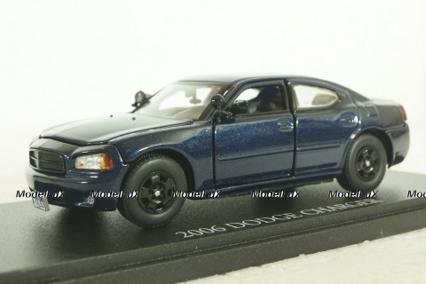 Dodge Charger 2006 blue, from TV series "Castle",  86604, Greenlight 1:43