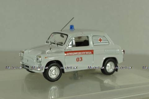 Заз-965 спецмедслужба, белый, Model43 1:43