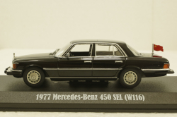 Mercedes 450 SEL (W116) 1977 Movie Rocky IV (1985) black, 86640, Greenlight 1:43