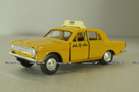 Газ-24 Волга Такси, желтая, октябрь 2003г., Агат 1:43