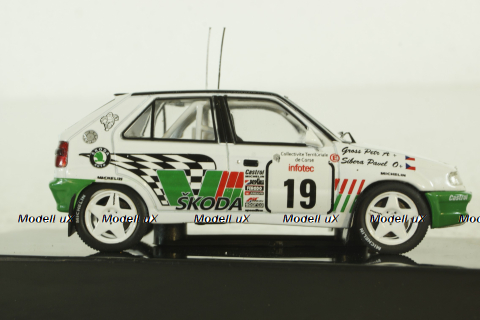 Skoda Felicia Kit Car, No.19, Rallye Tour de Corse, P.Sibera/P.Gross, 1995, RAC371B, IXO 1:43