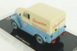 Газ-69 фургон Сосиски, бежево/голобуй, TruckTyr 1:43