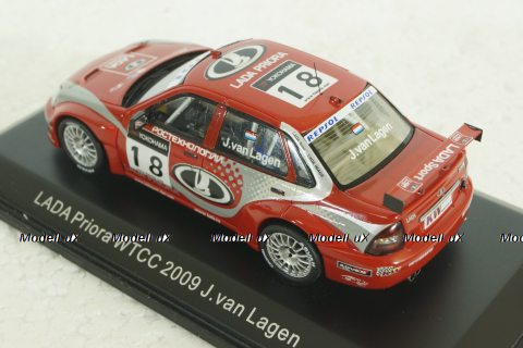 Ваз-2170 Lada Priora, WTCC 2009 J.van Lagen, 221705, DiP Models 1:43