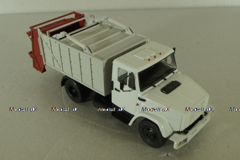 МКЗ-10 (4333) Мусоровоз на шасси Зил-4333, серый, 103375, Автоистория 1:43