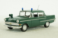 Opel Kapitan, Police Germany 1960, green, Полицейские машины мира №6, Deagostini 1:43