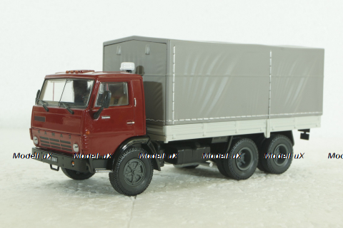 Камаз-5320 с тентом, красный/серый, KLN037, Kultovni Nakladaky Minule Ery #37, 1:43