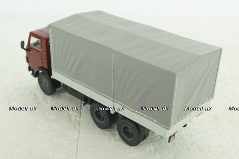 Камаз-5320 с тентом, красный/серый, KLN037, Kultovni Nakladaky Minule Ery #37, 1:43